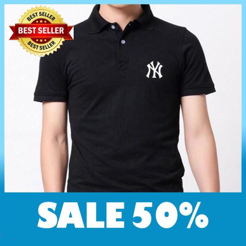 (SALE 50%) Áo thun Nam Nữ Cổ trụ Polo in logo NY đẹp - Vải thun Cá sấu M2492