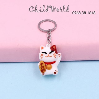 Móc khóa mèo thần tài may mắn