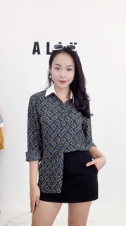 Áo sơ mi cổ trắng mã A119