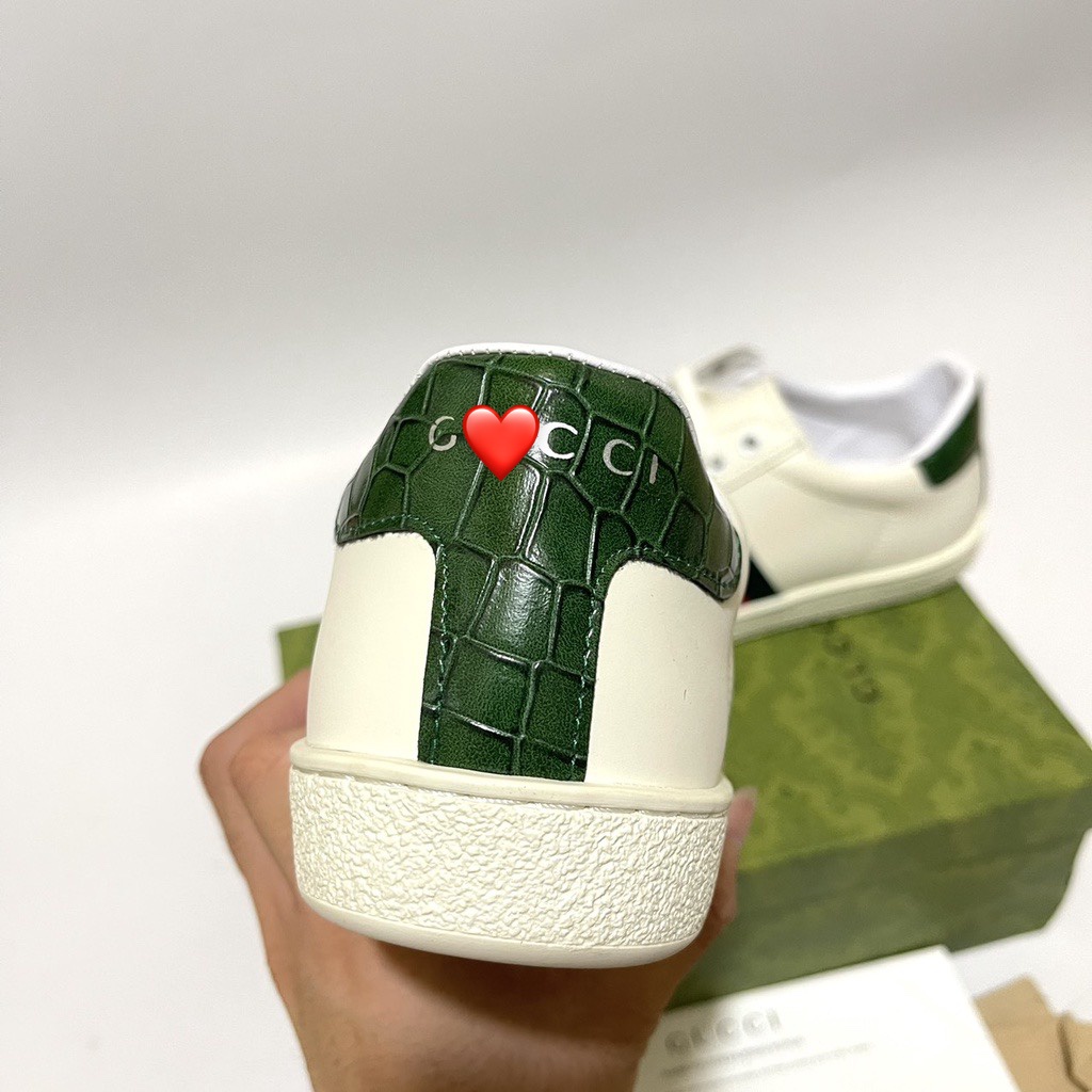 Giày GC ACE trơn 3 vạch trắng kem đế thơm cao cấp