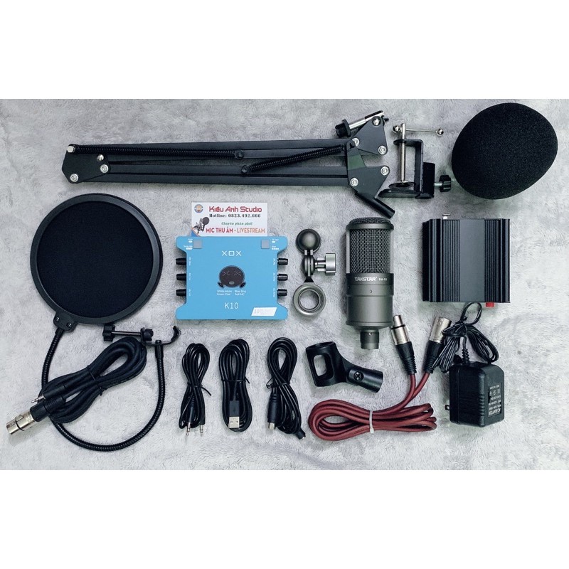 Bộ combo thu âm livestream Mic Takstar SM8B và suondcar K10 bản kỉ niệm âm thanh cực hay