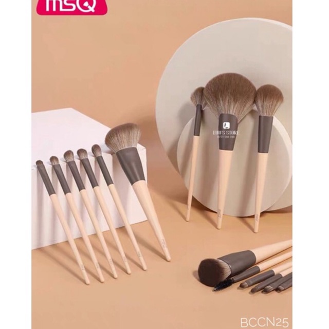 Bộ Cọ MSQ Kem Nâu 15 Cây BCCN25