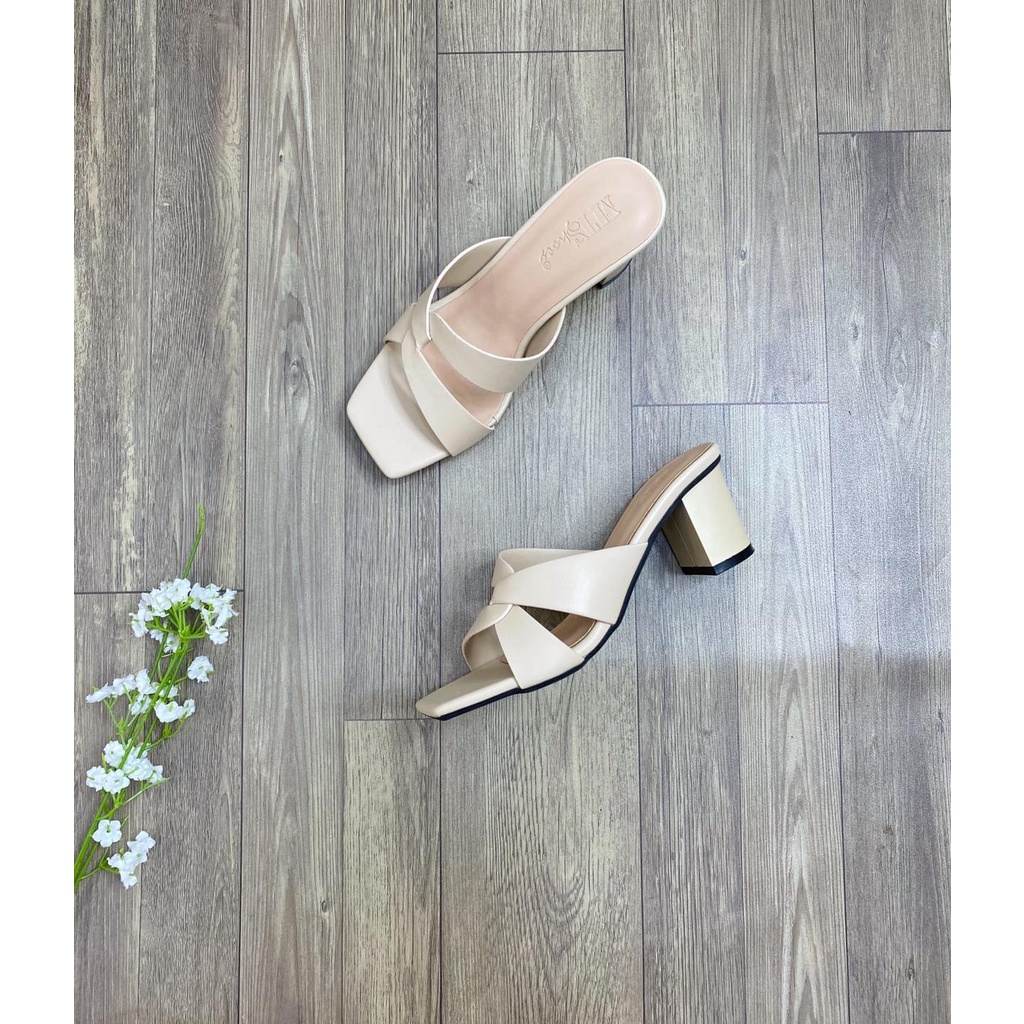 [shop giay minh thu] Guốc quai đan X 5cm MT900