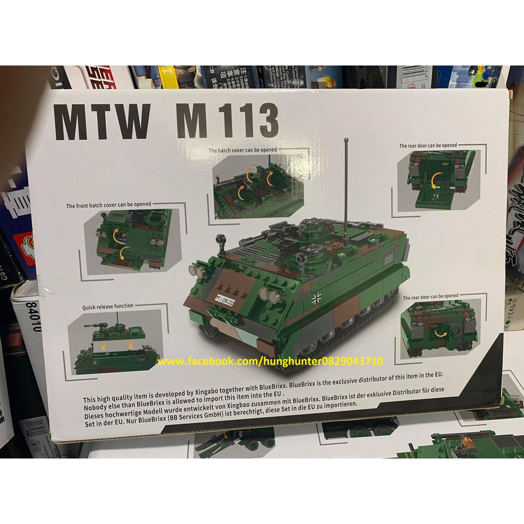 Xingbao XB 06050 Bộ đồ chơi xếp hình Army Xe thiết giáp MTW M113 735 chi tiết