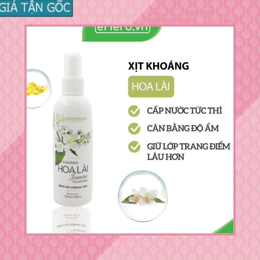 [GIÁ TẬN GỐC] Xịt Khoáng Hoa Lài Cấp Nước Tức Thì, Làm Dịu Da & Cân Bằng Độ Ẩm MILAGANICS 100ml (Chai) [EH]