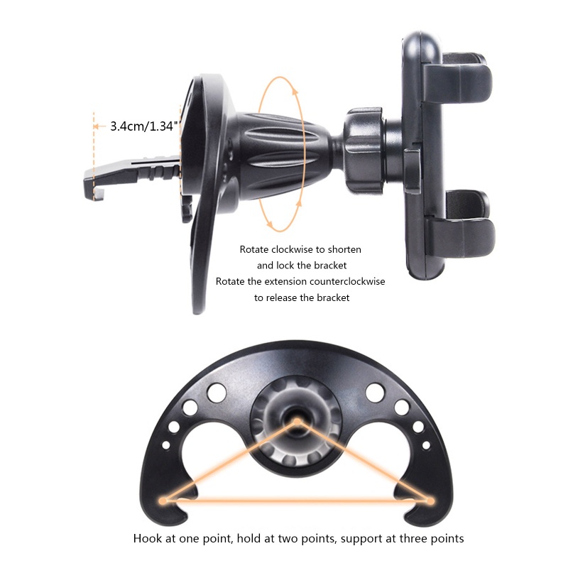 Giá Đỡ Điện Thoại Gắn Lỗ Thông Gió Xe Hơi An Toàn Tiện Dụng