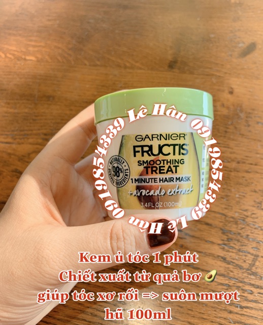Ủ tóc Garnier Fructis Hair Food 100ml chuối, đu đủ, bơ, dừa hàng Úc có bill