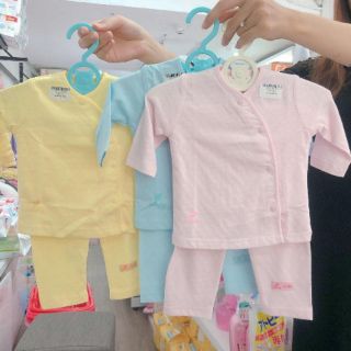 BÁN CHẠY [Lullaby] Bộ dài tay cho Bé, cài chéo (cài lệch) thoáng khí, mỏng mát, nằm điều hoà