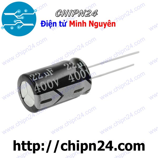 [5 CON] Tụ hóa 22uF 400V (13x21mm)