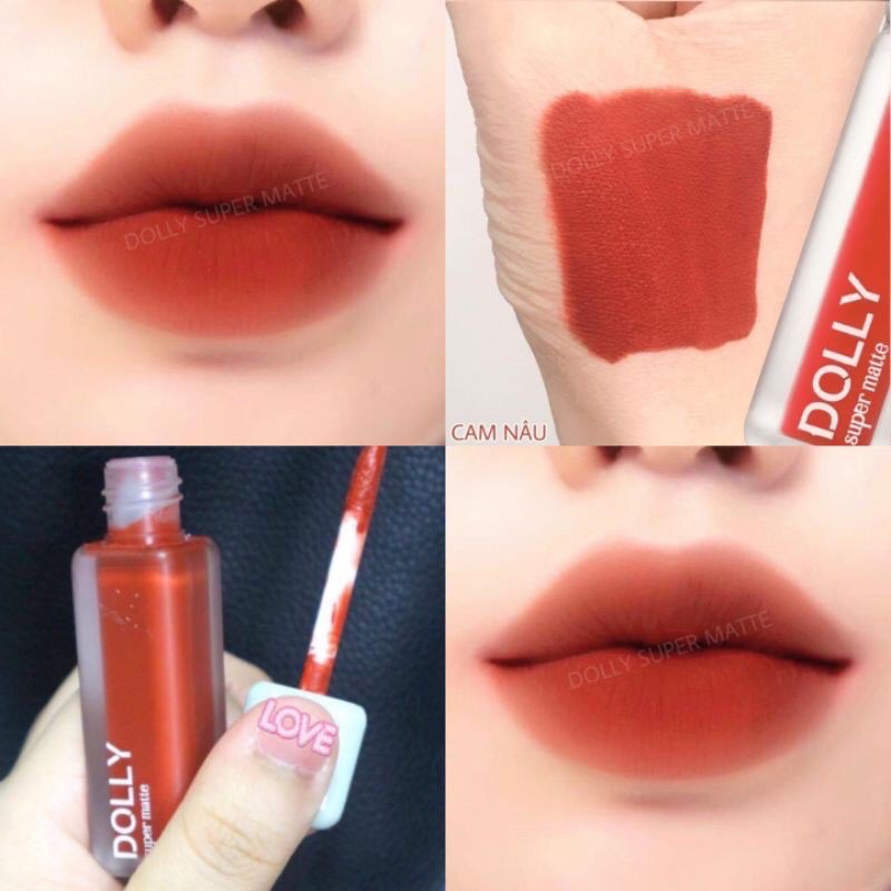 Son Lì Son Kem  DOLLY  MATTE Không Chì Cao Cấp Chính Hãng Màu <Cam Nâu> | BigBuy360 - bigbuy360.vn
