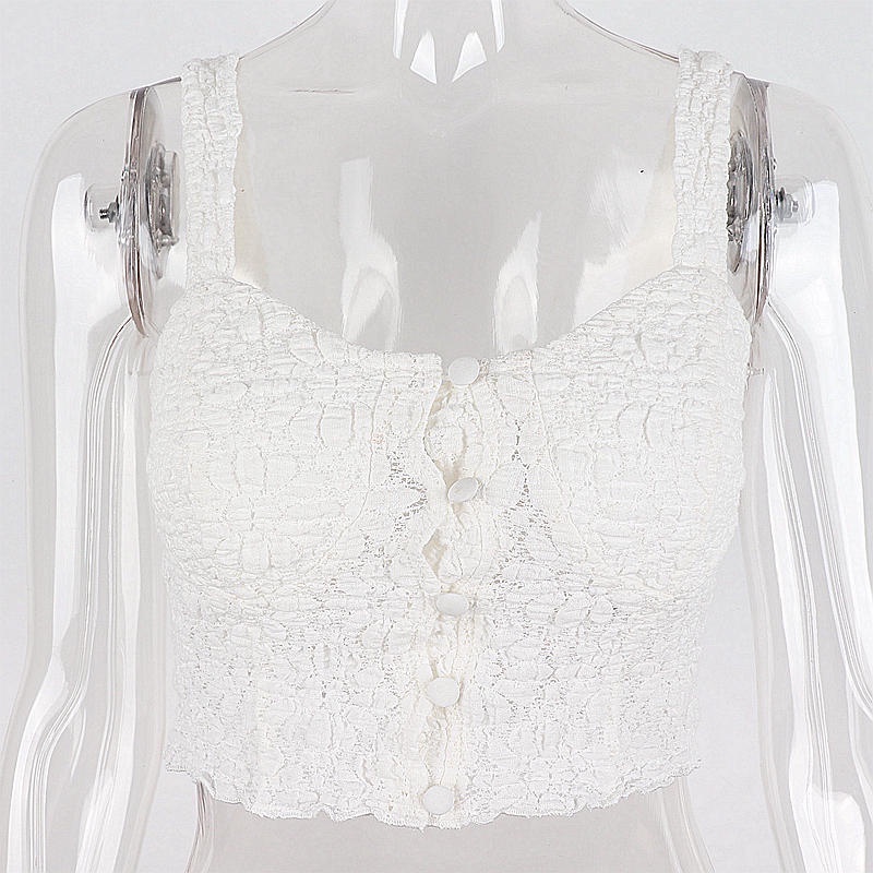 Bay-Women Vintage Sexy Low-Cut Breasted Textured Camisole