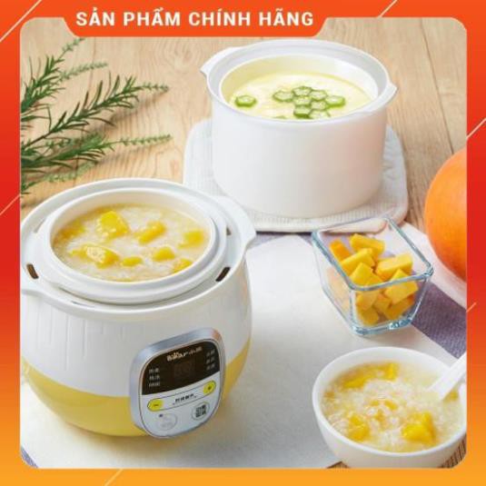 Nồi nấu cháo, ninh, hầm, hấp cách thủy Bear DDZ-B08C1, sử dụng gốm sứ cao cấp