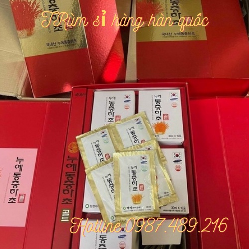 Tinh Chất Đông Trùng Hạ Thảo Hàn Quốc Hộp Đỏ 30ml x 60 gói