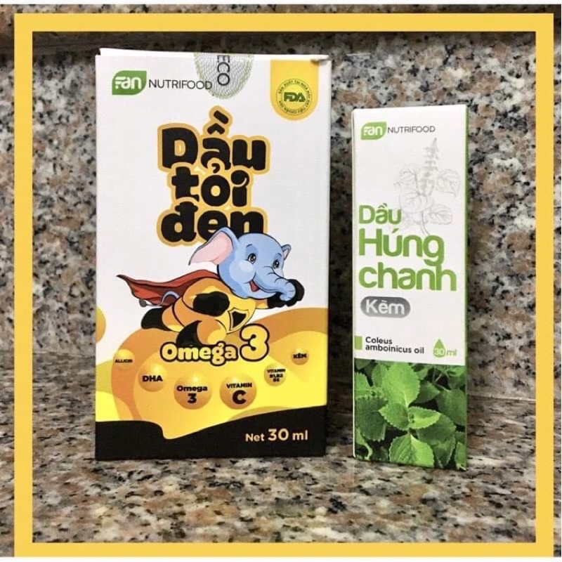 Comboo Dầu Tỏi Đen omega3- Dầu Húng Chanh Kẽm