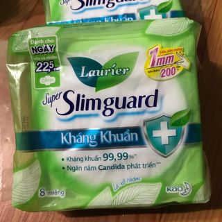Băng vệ sinh laurier super slimguard kháng khuẩn 22.5cm 8 miếng - ảnh sản phẩm 2