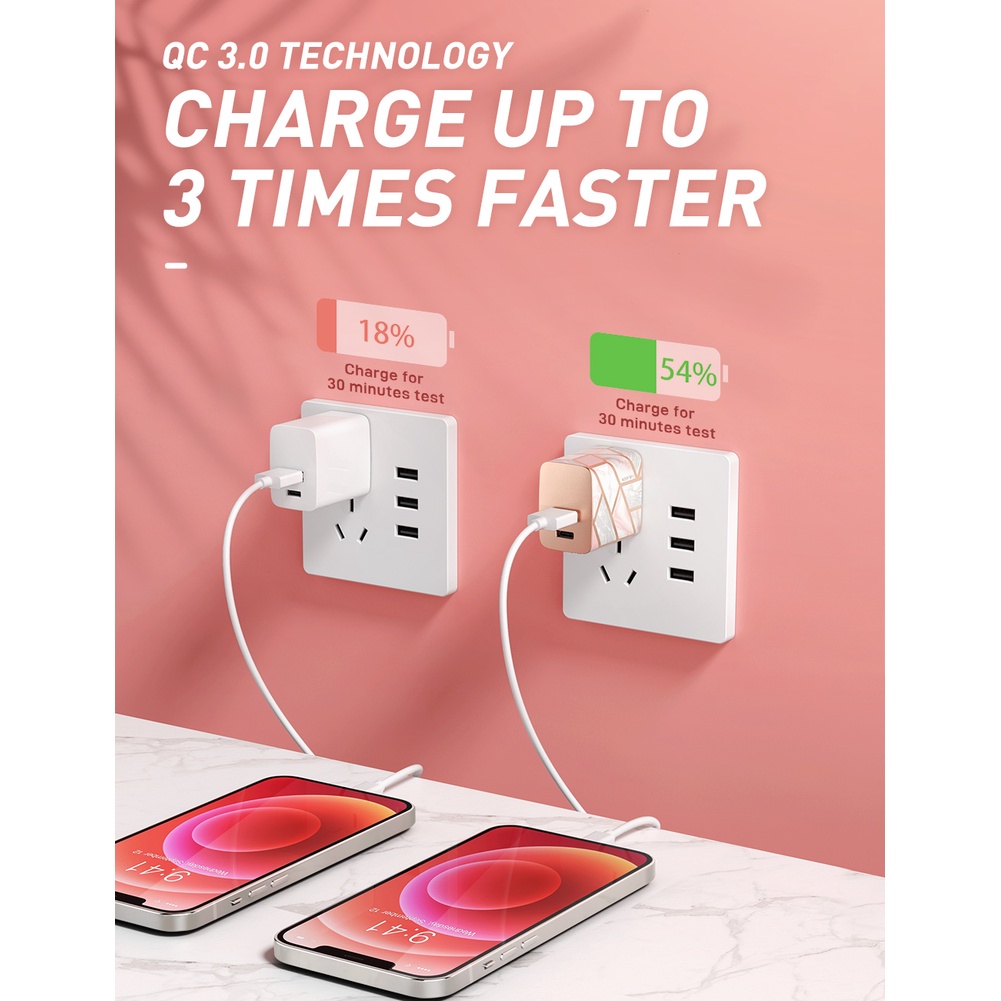 Cục Sạc Nhanh USB C 20W PD 3.0 2 Cổng Tương Thích iPhone 12/iPhone 11/iPad/iPad/Switch/Samsung