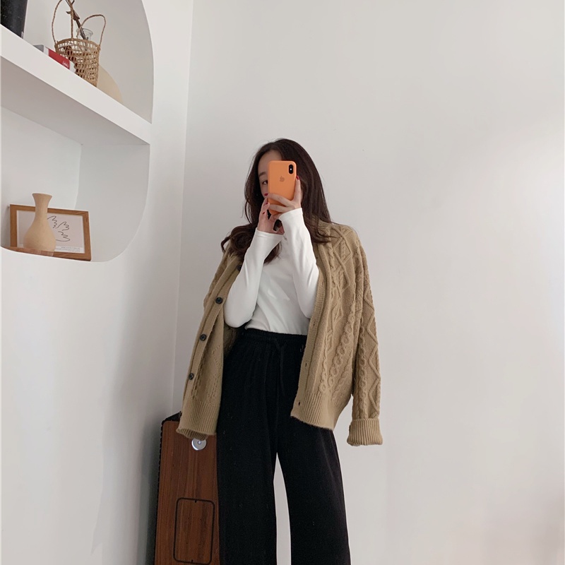 Áo thun tay dài cổ tròn lót nhung thời trang thu đông mới cho nữ 2021