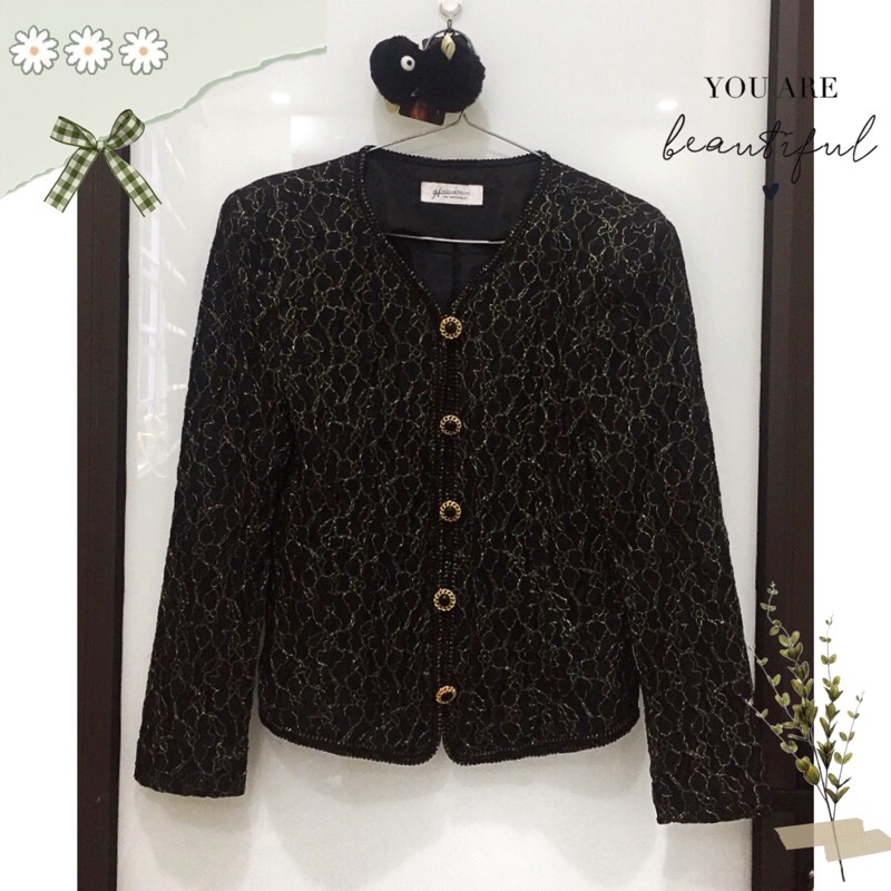 Áo vest ren hè vintage dáng ngắn hàng hiệu