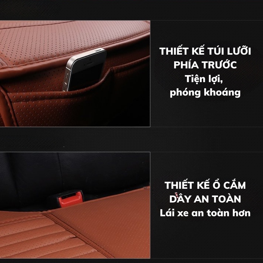 Đệm Lót Ghế Ô Tô Than Tre Thoáng Khí Tđx Chất Lượng Cao 7