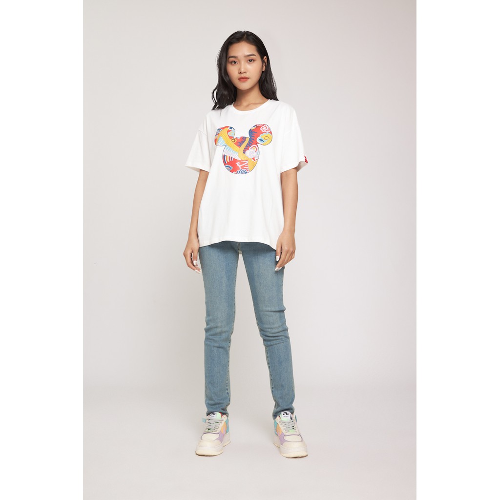 Áo Thun BOO Nam Nữ Oversize Dáng Rộng 100% Cotton Cao Cấp in hình Mickey Hoạ Tiết