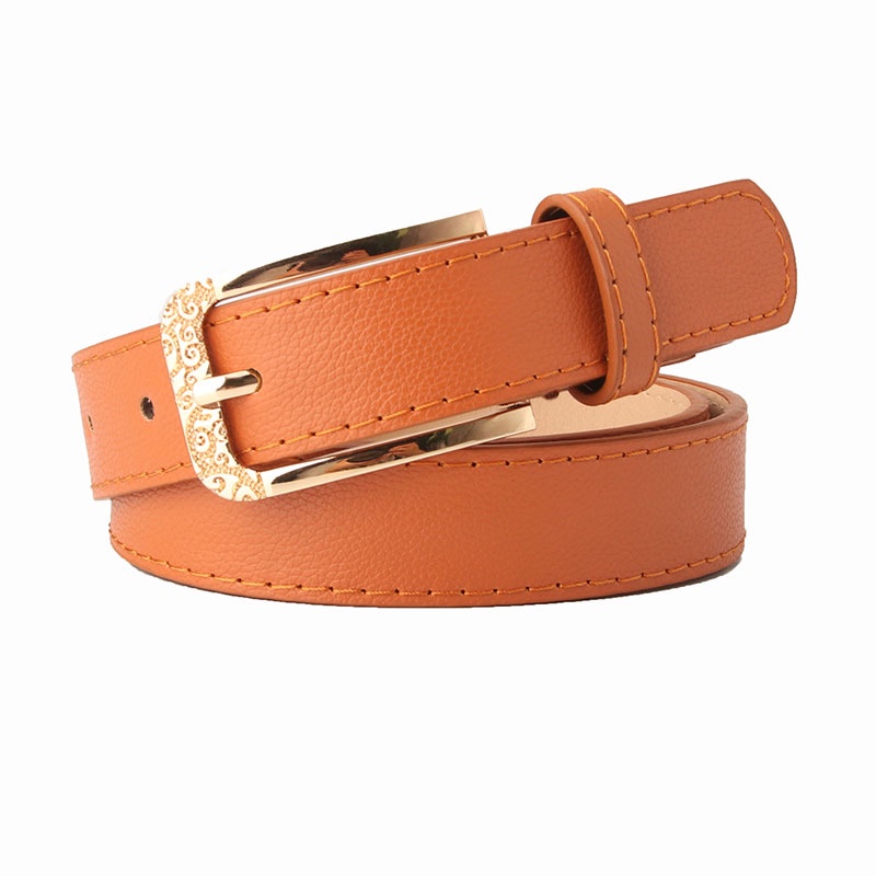 Thắt Lưng Khóa Kim Loại Khắc Họa Tiết Thời Trang Cho Nữ