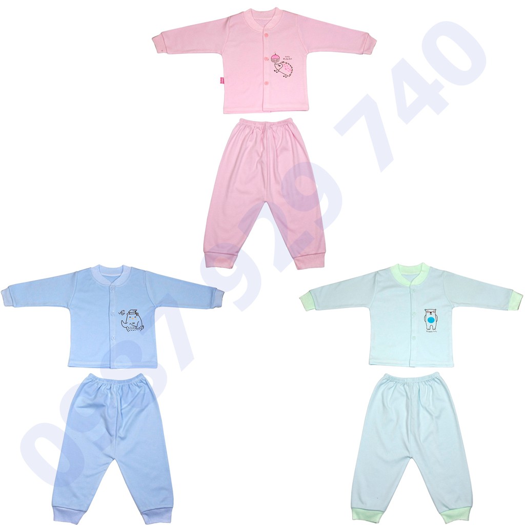 Combo 3 Bộ quần áo thu đông cao cấp chất nỉ mềm mịn cho bé trai, bé gái từ 3-13kg -3BNM bộ quần áo cho bé