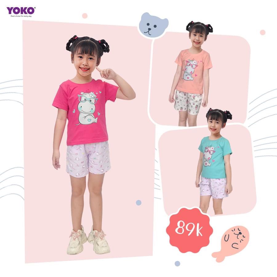 Bộ Quần Áo Thun Tay Ngắn Bé Gái (1-9 Tuổi) YOKO KID’S FASHION 21252G