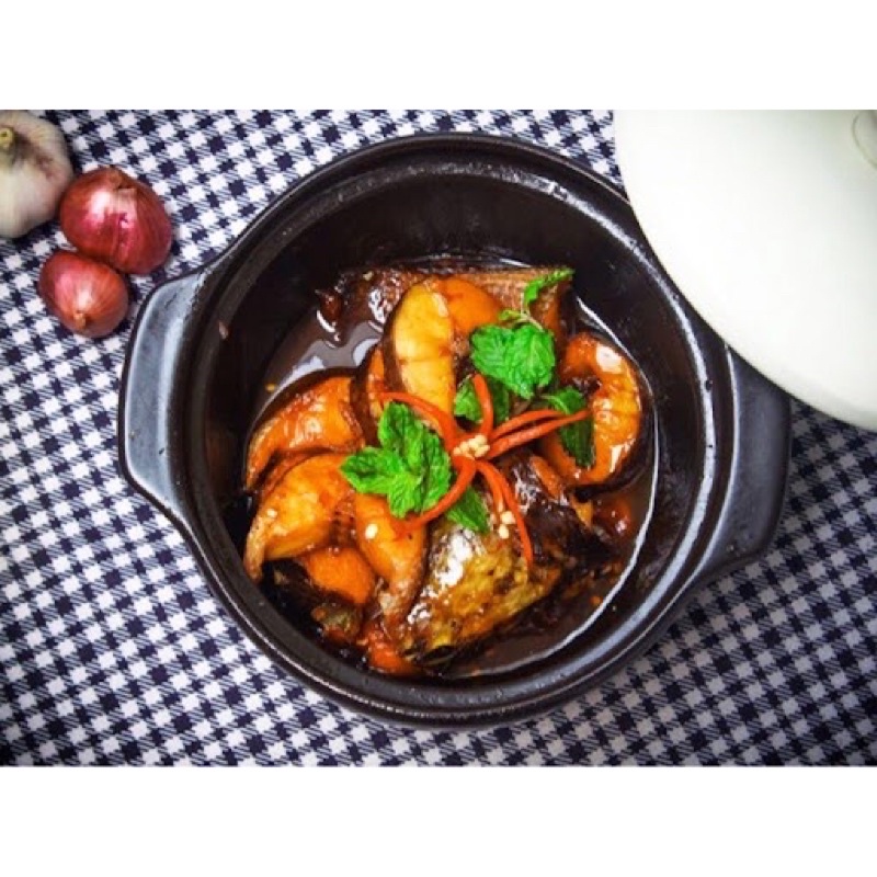 Nồi Đất Tráng Men Nắp Kính Cao Dầy Dặn.