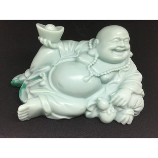 Tượng Phật Di Lặc màu xanh nhạt đẹp