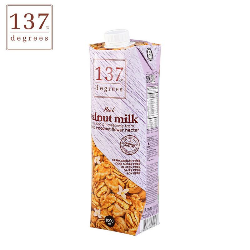 Sữa hạt óc chó nguyên chất 137 Degrees hộp 1000ml