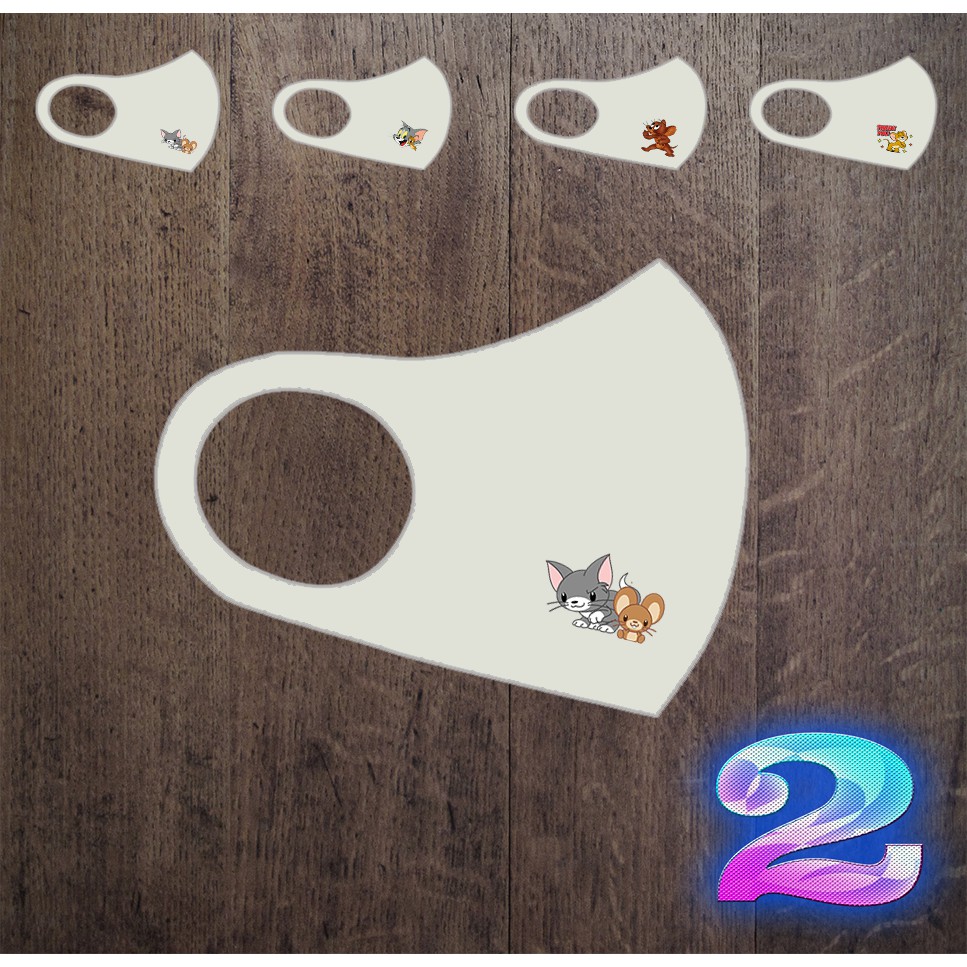Tom And Jerry - Khau Trang Hình Tom And Jerry - Vải 2 Lớp Kháng Khuẩn Chống Bụi Mịn | BigBuy360 - bigbuy360.vn