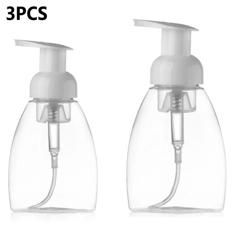 LEISURE Set 3 Bình Nhựa Rỗng Dạng Nhấn Đựng Xà Phòng Rửa Tay Tiện Dụng