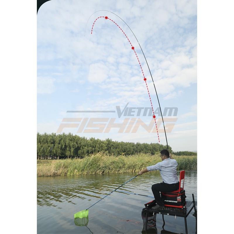 Cần câu tay Handing Hoàng Vũ 4m5 - Độ cứng 4H