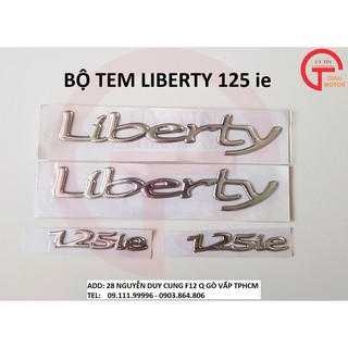 BỘ TEM LIBERTY 125 IE MÀU BẠC DÁN XE MÁY