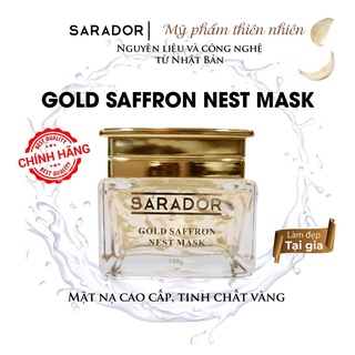 Mặt nạ ngủ cao cấp Dưỡng Ẩm Gold Saffron Nest Mask SARADOR từ tổ yến, HA, vàng nano