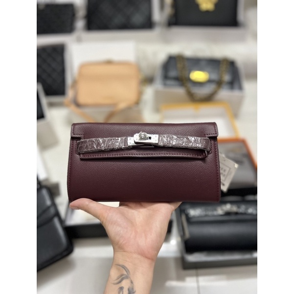 Clutch Ví cầm tay Kelly sang trọng kèm dây đeo SPS xịn