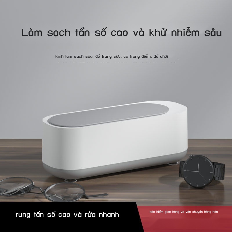 Máy rửa trang sức đồng hồ đeo tay siêu âm độ rung cao cầm tay nhỏ mini đa năng cho đồ trang