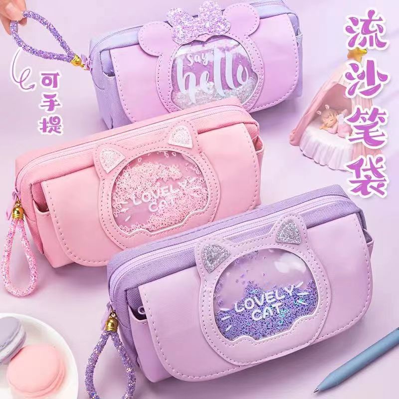 Bóp Viết Đính Kim Sa Lấp Lánh Dễ Thương Cho Bé Gái