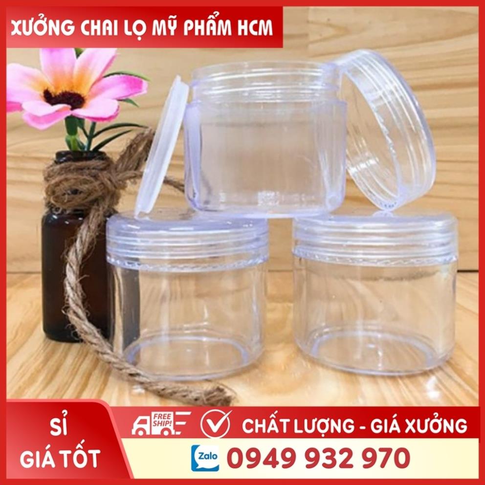 Hủ Nhựa 🏵️ Hủ Nhựa Chiết Mỹ Phẩm Thân Trong Có Lót 20g/30/50g Dùng Chiết Kem, Chiết Bột, Sang Chiết Mỹ Phẩm Du Lịch