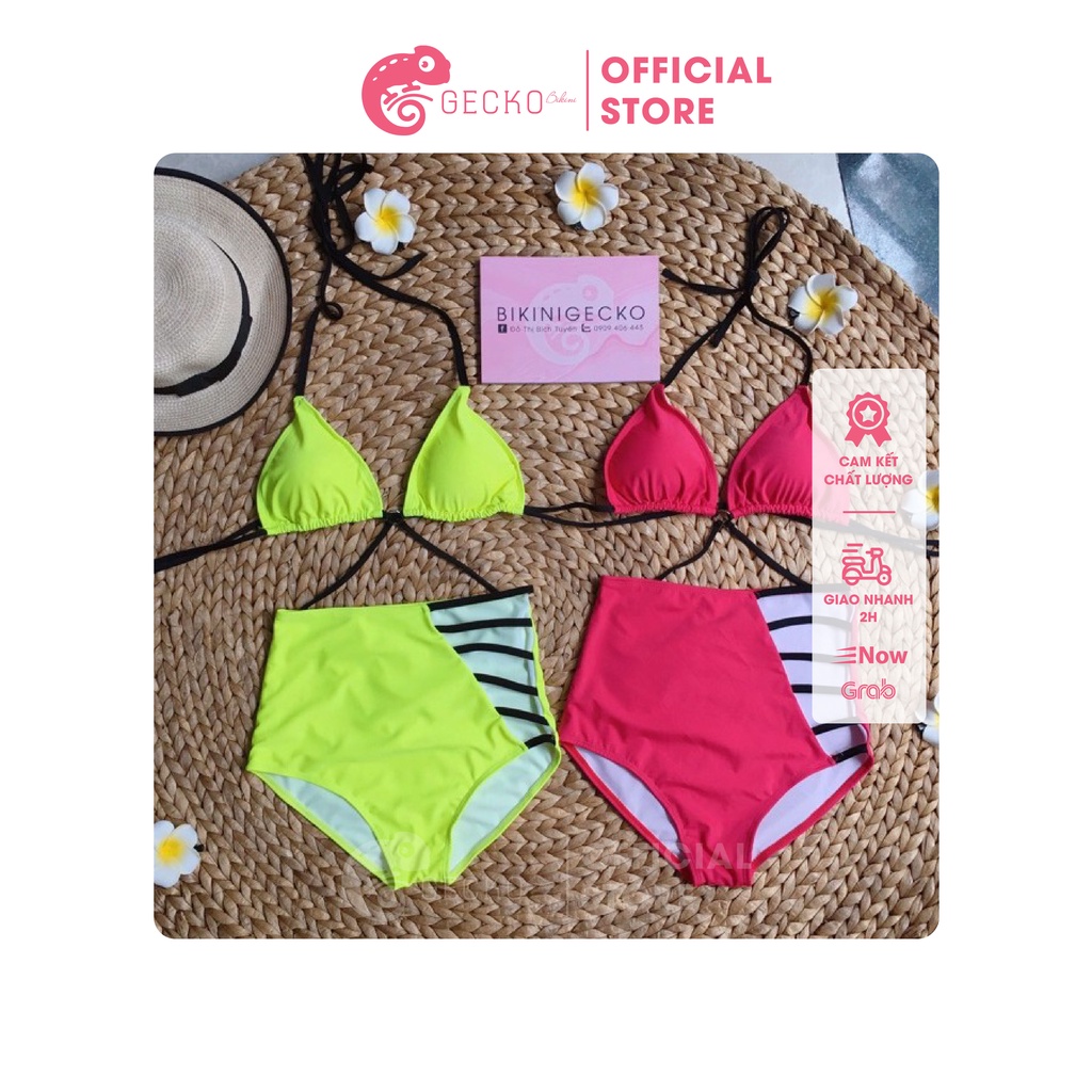 Bikini Đồ Bơi 2 Mảnh Phối Khoen Dạ Quang GK0263 (Ảnh Thật, 2 Màu)