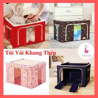 Hộp đựng đồ khung thép chắc chắn nhiều màu gia màu ngẫu nhiên, Túi vải đựng đồ đa năng khung thép chắc chắn