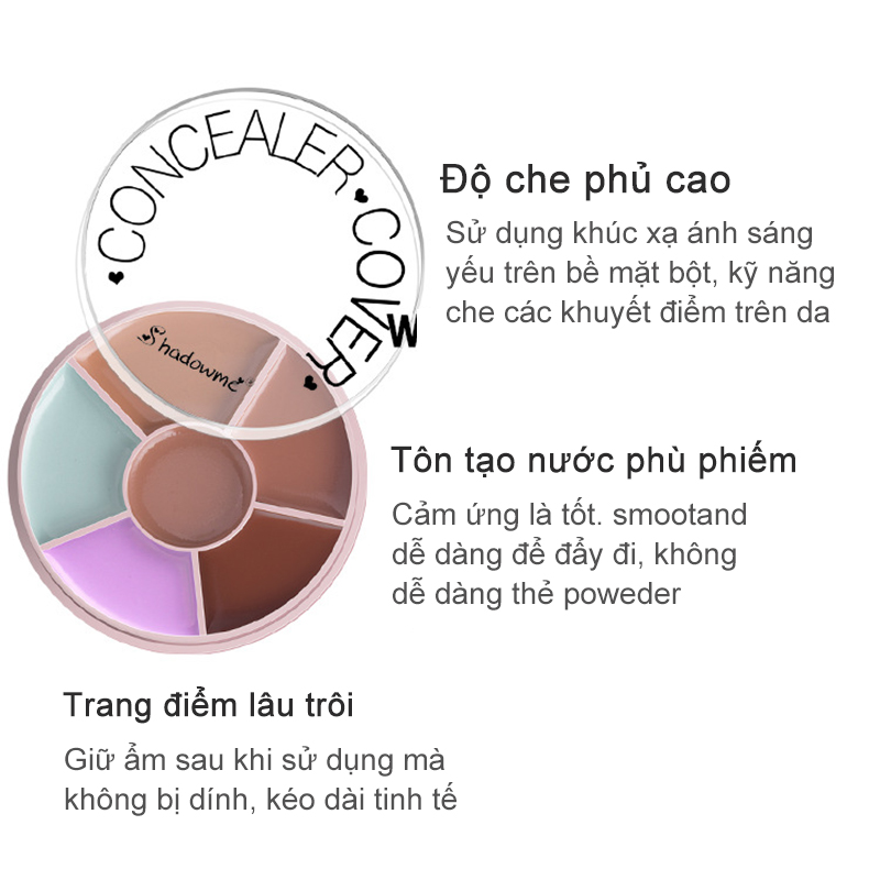 6 Màu Kem Che Khuyết Điểm Quầng Thâm Che Mụn-URB6SZX | BigBuy360 - bigbuy360.vn