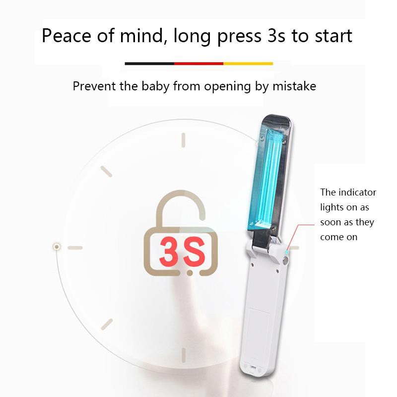 Đèn Khử Trùng Tia Cực Tím UV Sạc Cổng USB Có Thể Gấp Gọn Mang Đi Tiện Dụng