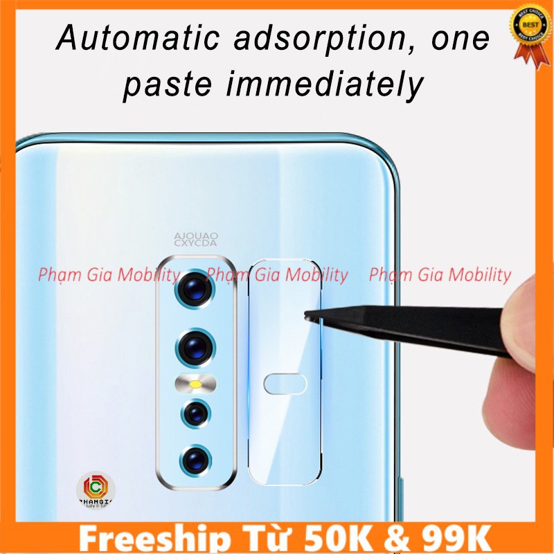 (có video) Cường lực camera VIVO V17 Pro siêu bền, trong suốt