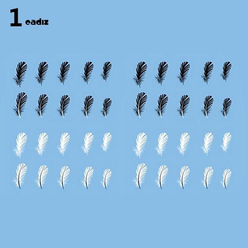 [Hàng mới về] Bộ 2 tờ miếng dán trang trí móng tay nghệ thuật chuyển nước họa tiết lông vũ thời trang