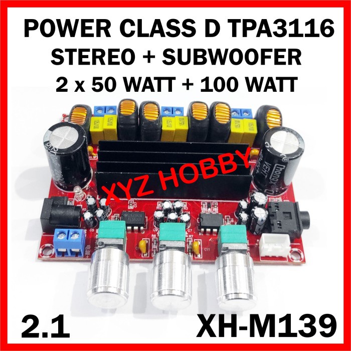 Bảng Mạch Điều Khiển Xh-M139 Tpa3116D2 Power Class D 2.1 Stereo + Subwoofer Tpa3116 139