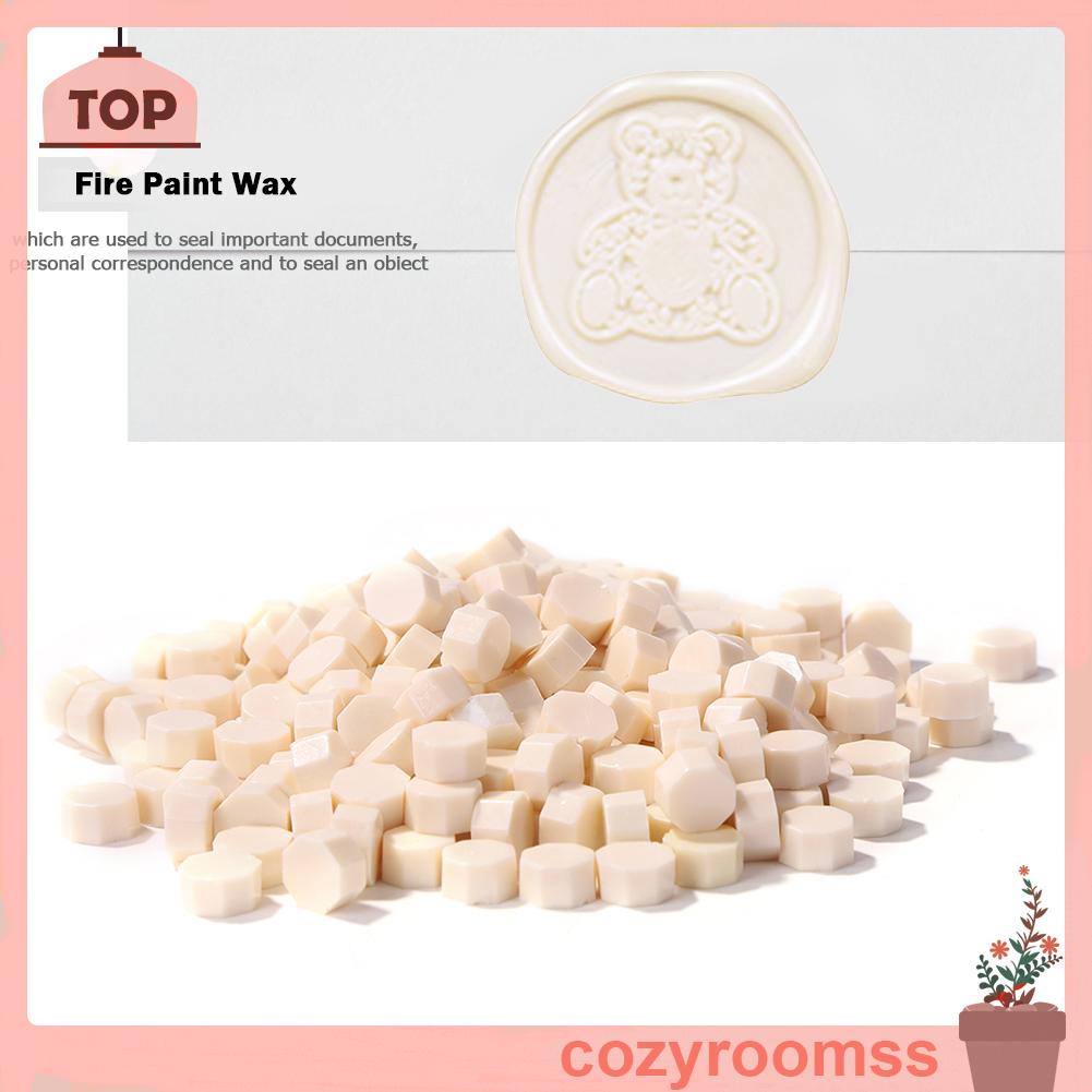 100 viên sáp hình bát giác màu trắng/ trong suốt dùng niêm phong bì thư
