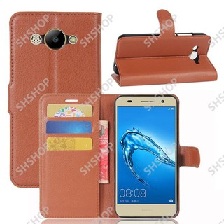 Bao da cho Huawei Y3 2017 dạng ví Litchi