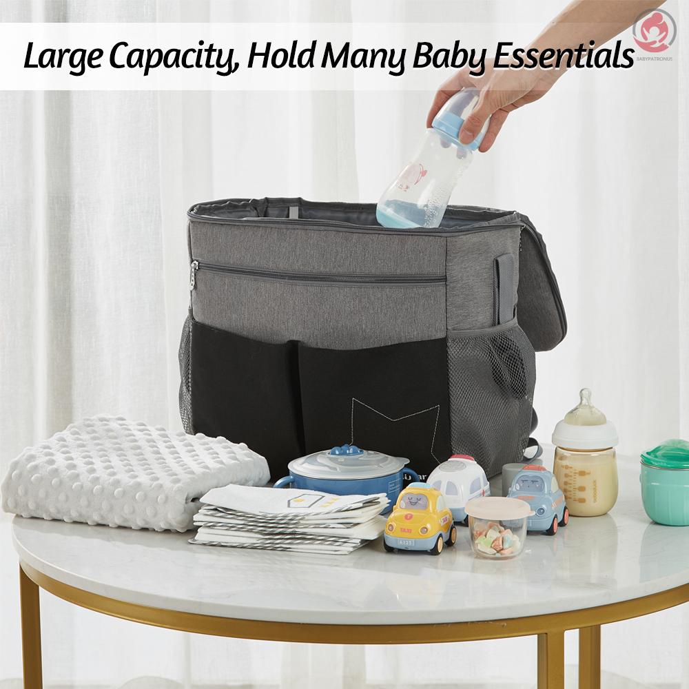 BAG insular Diaper Bag Large Capacity Waterproof Multi-function Mommy Bag for Baby Clothes Diaper Nappy Milk Powder Bottle Tissue Travelling Storage Bag Hold or Hang