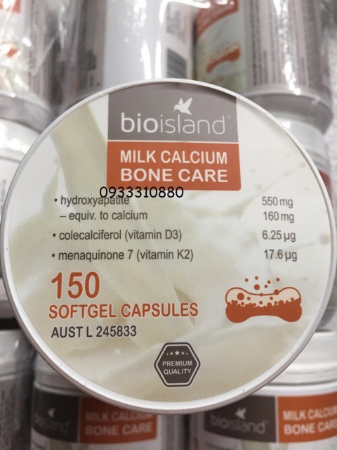 Viên uống Canxi milk BoneCare Bio island 150 viên